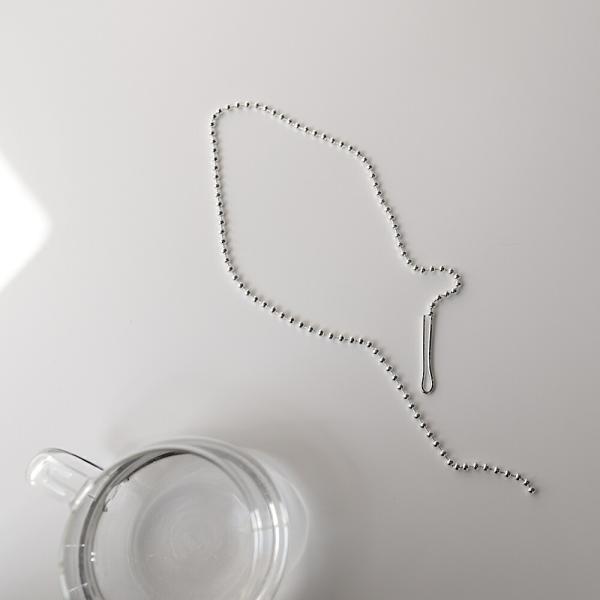 N031 ネックレス シルバー ボールチェーン シンプル 調節可能 silver925 plated