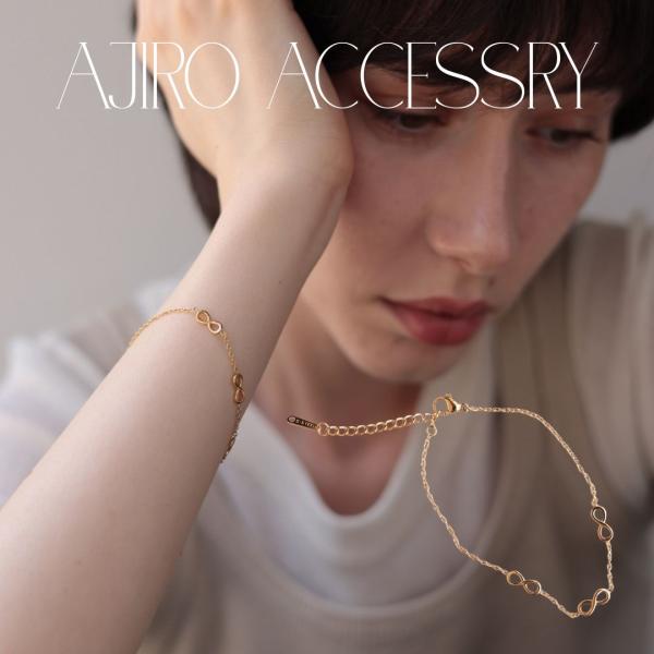 N006 ブレスレット サージカルステンレス ゴールド 8 華奢 インフィニティ ∞