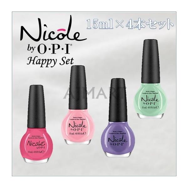 Nicole by OPI】 Happy Set カラーネイル 4本セット オーピーアイ