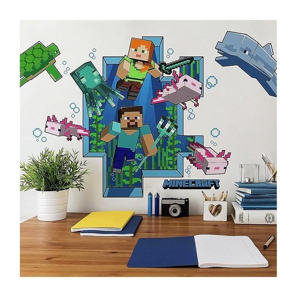 【Roommates】【Minecraft 】 マインクラフト ウォールステッカー ジャイアントデカール/マイクラ/RMK5005/ウォールシール/壁紙/ルームメイツ/大きい/はがせる