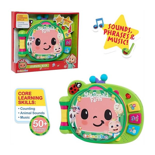 【COCOMELON ココメロン】 ラーニングブック 幼児用インタラクティブ玩具 3つの学習モード、50の学習フレーズ絵本CoComelonラーニングブック電子玩具は、数字、音楽、動物の鳴き声など、インタラクティブな遊びの3つのモードを備え...