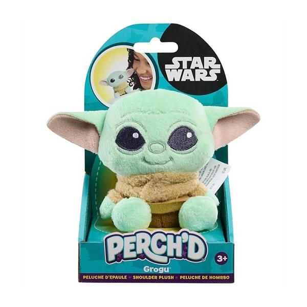 【STAR WARS スターウォーズ】  Perchd パーチド マンダロリアン グローグー ショルダー ぬいぐるみ 3.75インチ（9.5cm） 肩乗り/マグネット式/スター・ウォーズ