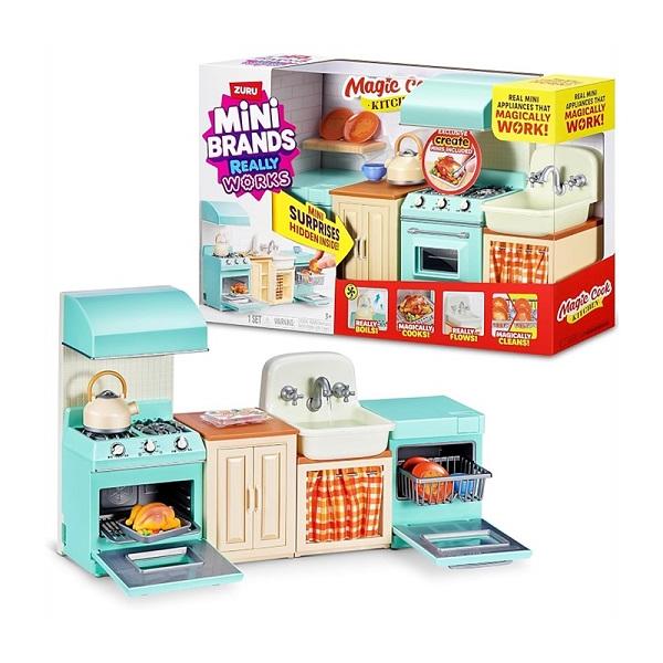 【ZURU Mini Brands】 ミニブランズ リアリーワークス マジッククック キッチンプレイセット シリーズ1 /リアルな調理機能/UVライト付き/ミニコレクタブル/ミニ