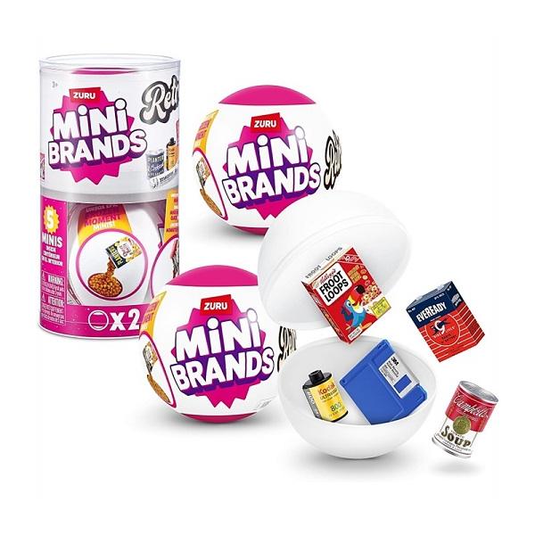 【5 Surprise 】 Mini Brands ミニブランズ レトロ ミステリーカプセルトイ （2個入り）/5サプライズ/ミニチュア/ミニトイ/リアルライセンス/ミニブランド/