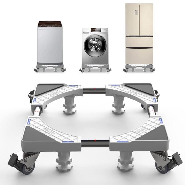 他サイト： 洗濯機 台 DEWEL キャスター付き 置き台 冷蔵庫 ジャッキ付き 360度回転 目盛り付き 伸縮式奥行/幅:43.5-65cm 耐荷重:の商品画像