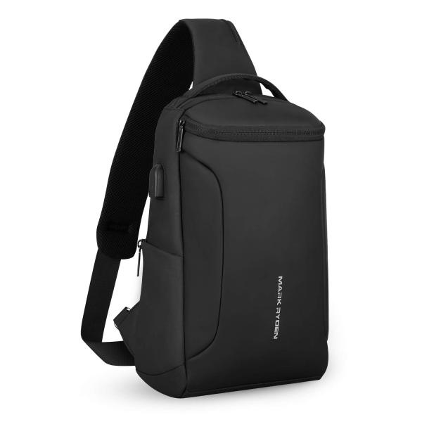マークライデン ボディバッグ メンズ ワン スポーツショルダー バッグ 斜めがけ 防水 iPad収納可能 USBポート