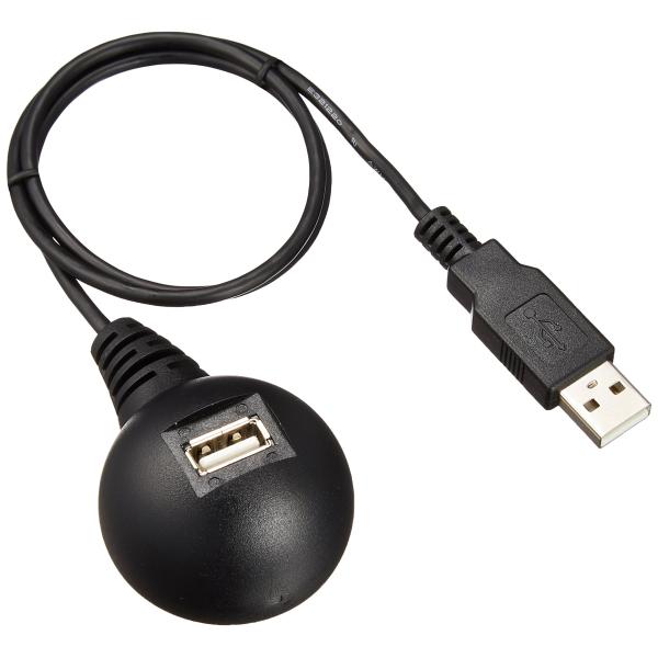 他サイト： バッファロー BUFFALO USB延長ケーブル 2.0対応 スタンド付 0.5m ブラック BSUC05EDBKの商品画像