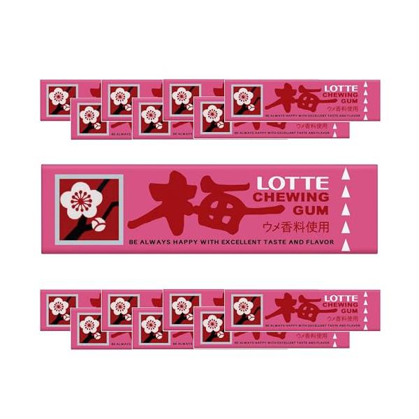 他サイト： ロッテ 歯につきにくい 梅ガム 9枚 ×15個の商品画像