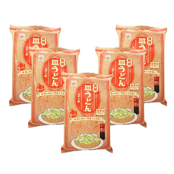 【商品名】　ヒガシフーズ 長崎皿うどん2人前（金蝶ソース付）145.8g×5袋 ご当地・取り寄せ・ グルメ・ネット注文 【商品説明】　・1袋2人前（145.8g）×5袋入・【揚げめん】長崎伝統の唐あく使用。(唐あくとはかんすいの一種) 唐あ...
