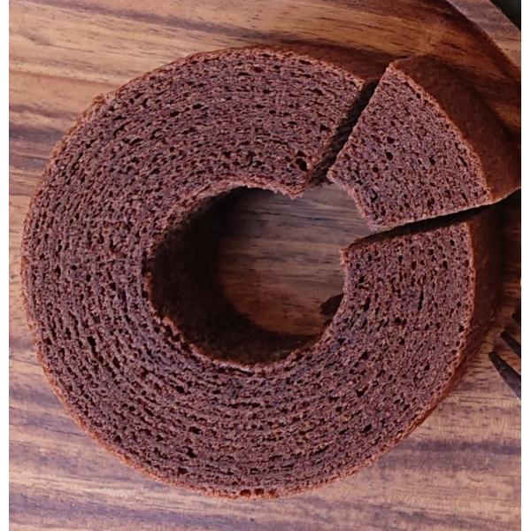 【公式ショップ】会津鶴ヶ城会館オリジナル｜おらほのタマゴ バウムクーヘン チョコ(小) 15cm×15cm