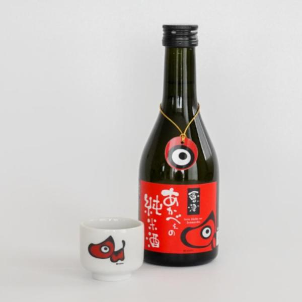 栄川酒造 純米酒 會津あかべぇの純米酒 300ml お猪口付き