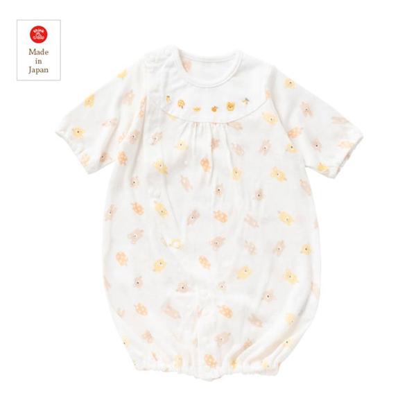 夏向けの天竺素材です。柔らかく仕上がる特殊な編みかたをしています。新生児ウエアの定番ドレスオールです。おむつ替えが頻繁な新生児期は筒型ドレスで、動きが活発になってくる乳児期は股割れカバーオールに。股スナップの付け替えで２ウエイに使えます。出...