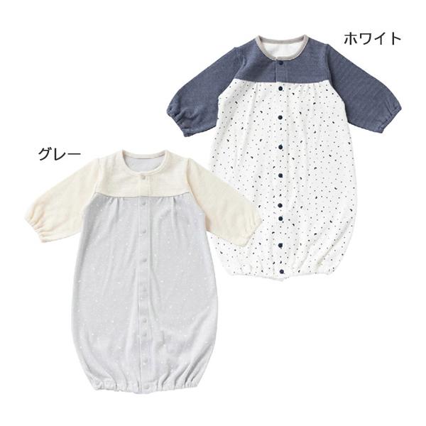 なめらかさ・ストレッチ性がある少し厚みのあるベビー服の定番素材です。真夏以外のオールシーズン向け。通気性がよく吸水性も高く保温に優れ、やさしい肌ざわりが魅力です。新生児期には後身頃のスナップを全て留めて筒型ドレスで、動きが活発になってくる乳...