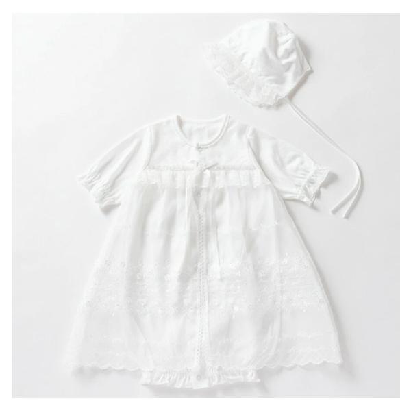 ベビードレスと帽子のセレモニーセット退院時から、お宮参り・お披露目の挨拶回り・お出掛け・記念撮影などさまざまなシーンでお使いいただけます。新生児〜6カ月頃まで長く使えます。（※着用期間は大体の目安です）ご自宅用にはもちろん、誕生日プレゼント...