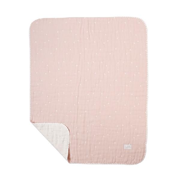 6重に重ねたガーゼのケット。1年中お使いいただけます♪散りばめられたクロス柄は、天使のようであり、鳥や星の瞬きのよう。“いつもあなたのそばに”赤ちゃんの笑顔に引き寄せられ、赤ちゃんの周りには、自然と幸せがあふれています。そんな、赤ちゃんの誕...