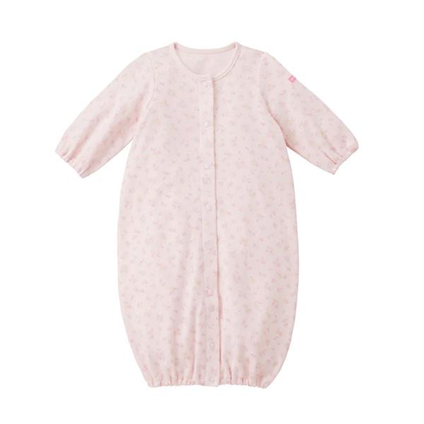 新生児のお洋服、ツーウェイオールです。淡く優しい色目で新生児らしいデザインです。★スムース素材天竺やフライスに比べると厚みがありしっかりした生地。秋から冬にかけておすすめの素材です。〜ツーウェイオール〜【出産準備アイテム】股下のホックの付け...