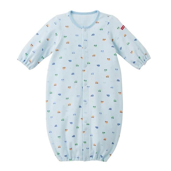 新生児のお洋服、ツーウェイオールです。淡く優しい色目で新生児らしいデザインです。★スムース素材天竺やフライスに比べると厚みがありしっかりした生地。秋から冬にかけておすすめの素材です。〜ツーウェイオール〜【出産準備アイテム】股下のホックの付け...