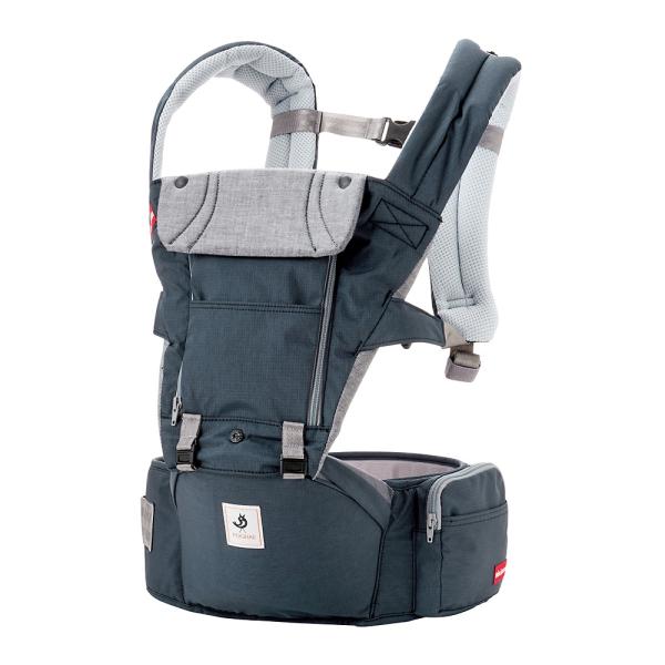 他サイト： ミキハウス×ポグネーベビーキャリア チャコールグレー 出産祝い 抱っこ紐 子守帯 【45-6068-494】の商品画像