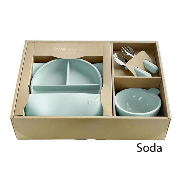 他サイト： お食事ギフトセットA ラブマイリル【LM-SDFS5】Soda 4点セット 出産祝い プレゼント 離乳食 くっつく吸盤付き 食洗機対応の商品画像