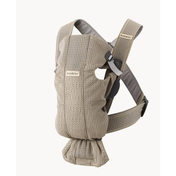 他サイト： ベビーキャリア MINI Air グレーベージュ ベビービョルン【021002】【日本正規品保証付】出産準備 出産祝い 新生児から 抱っこひも 通気性の商品画像