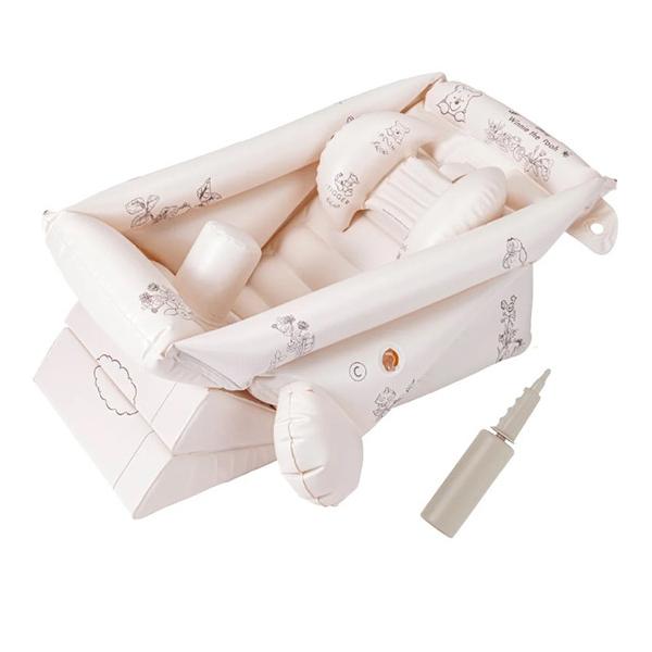 新生児の「沐浴」から2歳頃まで。ベビーバスがベビーチェアにへんしん！3WAYに簡単変形で長く使えるくまのプーさんのベビーバス！【可変ブロック構造で3WAYに簡単変形】・１WAY（沐浴用ベビーバス）：0ヶ月〜首すわりごろまで　生まれたばかりの...