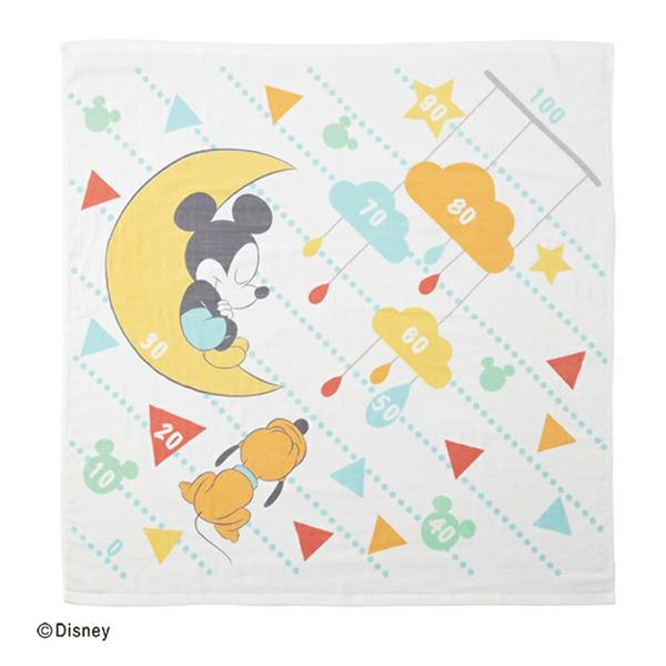 他サイト： ミッキー すやすやおやすみ ベビー湯上げタオル 丸眞【2305003700】身長計付き 出産準備 沐浴 お風呂 バスタオル おくるみ お出かけ おうちで 写真記録の商品画像