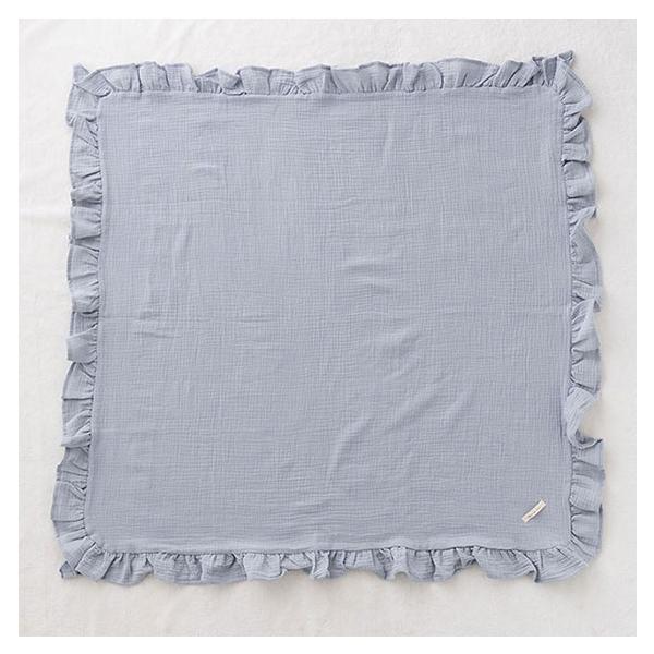 マルチに使えてお手入れしやすいガーゼブランケットベビーベッドに敷いたり、おくるみとしても使える大判のブランケット。フリルが可愛らしく柔らかい4重ガーゼ素材で赤ちゃんをふんわり包み込みます。【ブランド】RIO【素材】本体：綿100％【サイズ】...