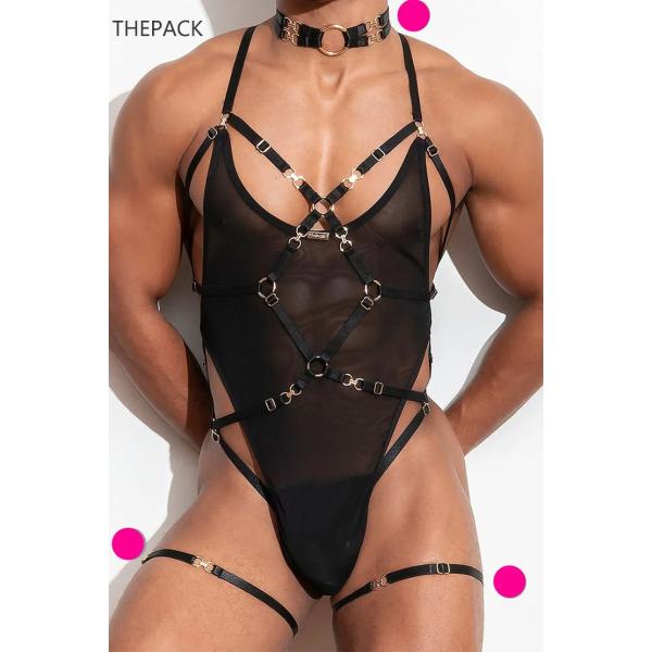 ◆ブランド：ThePack◆サイズ：フリーサイズ複数の調整ポイントを備えた高品質のパワーサテンゴムで作られた、誘惑への贅沢な一歩内容: エレガントなチョーカー x 1、サテンゴムガーター x 2このセットは、あなたの最も深い欲望をアクセサリ...