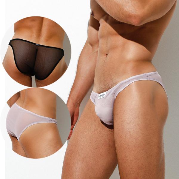 INTYMEN/Azurro Bikini ファッション メンズ  セクシー下着 柔らか素材 ローライズ 吸水速乾  ジム 運動 通気性 透明感 ビキニ ini031