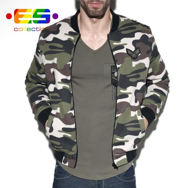 ES /CAMO BOMBER スペイン製造 ジャケット ファッション メンズ 高級 カモフラージュデザイン おしゃれ 快適 肌触 レジャー スペイン製 ES /CAMO BOMBER スペイン製造 ジャケット ファッション メンズ 高級