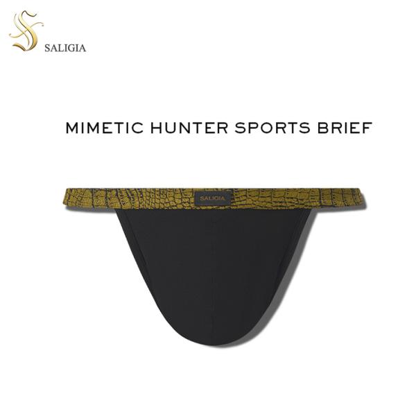 SALIGIA  ミミックハンター スポーツ ブリーフ 贅沢 男性パンツ 快適なインナー 高品質スポーツ ブリーフ  ストレッチ 通気性