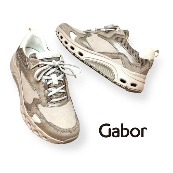 Gabor（ガボール） 2025秋冬新作 スニーカー ROLLING SOFT レース