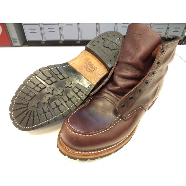 【ソール交換】RedWing(レッドウイング)のBECKMAN(ベックマン)の修理に最適です。ソールだけ減ってしまった場合や、加水分解によるダメージでハーフソールのみの交換も大丈夫です。底縫い付きで大変リーズナブルです。ご注文後にご返信メー...