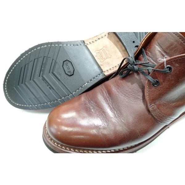 【ソール交換】RedWing(レッドウイング)のBECKMAN(ベックマン)の修理に最適です。ソールだけ減ってしまった場合や、加水分解によるダメージでハーフソールのみの交換でも大丈夫です。厚底縫い付きで大変リーズナブルです。＊vibramマ...