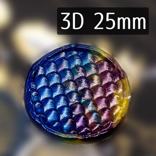 シーリングスタンプ 1100755「3D人魚のうろこ」2.5cm ヘッドのみ 封蝋印 真鍮製 真ちゅう製