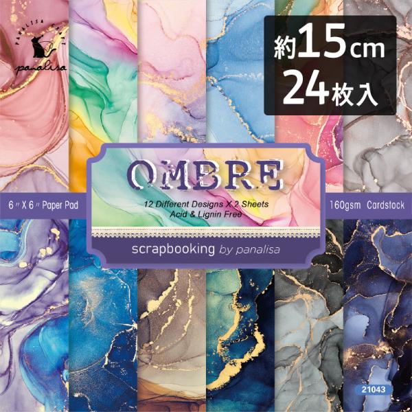 しっかりとした厚みのある素材紙。コラージュやダイカットの用紙、透明シーリングの土台にオススメです。■内容量：素材紙12デザイン各2枚（合計24枚）■サイズ（約）　用紙：15.24cm（6インチ）※ほぼ折り紙サイズ　パッケージ：16x16x0...