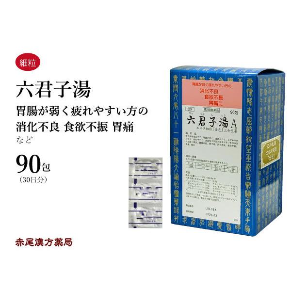 六君子湯 リックンシトウ 三和生薬 エキス細粒90包 胃炎 胃腸虚弱 胃下垂 消化不良 食欲不振 胃痛 嘔吐 第2類医薬品 りっくんしとう