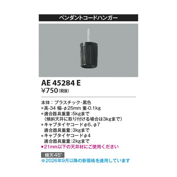 コイズミ【ペンダントコードハンガー】AE45284E