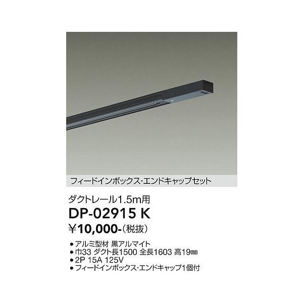 安心のメーカー保証 【送料無料】DP-02915K 大光電機  配線ダクトレール L=1.5m 宅配便不可  実績20年の老舗