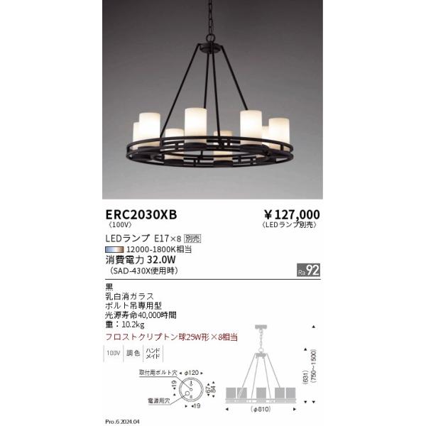 遠藤照明 安心のメーカー保証 【インボイス対応店】ERC2030XB 