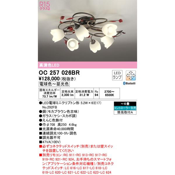 インボイス対応店】OC257026BR（ランプ別梱包）『OC257026#＋NO292FB×6