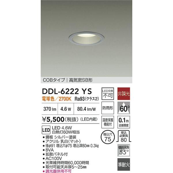 大光電機 安心のメーカー保証【送料無料】大光電機 DDL-6222YS 屋外灯