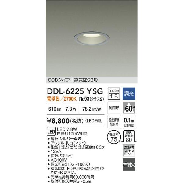 大光電機 安心のメーカー保証【送料無料】大光電機 DDL-6225YSG 屋外灯