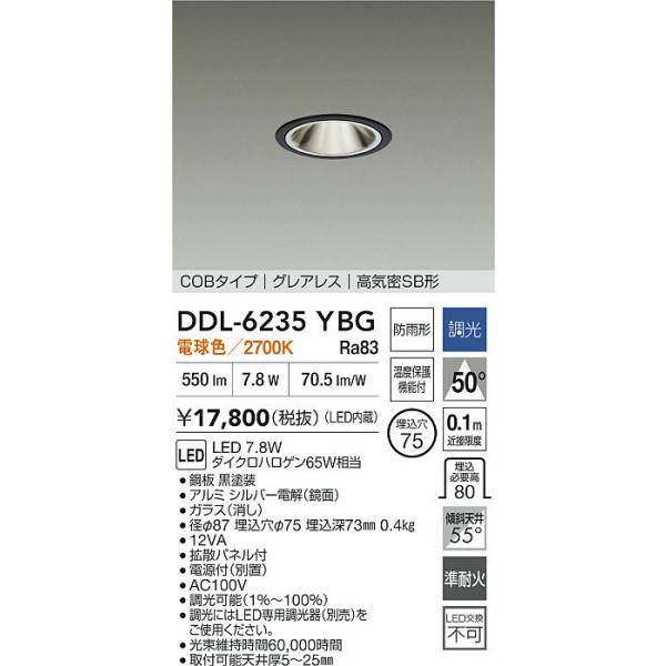 大光電機 安心のメーカー保証【送料無料】大光電機 DDL-6235YBG 屋外灯