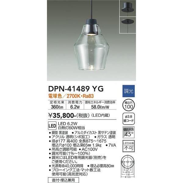 大光電機 安心のメーカー保証【送料無料】大光電機 DPN-41489YG