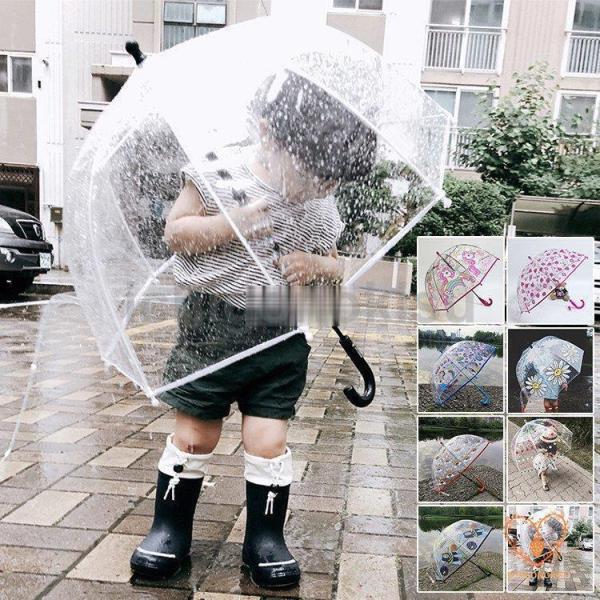 傘 子ども傘 雨傘 ビニール傘 透明傘 長傘 ドーム型 キッズ 可愛い 雨具 女の子 男の子 軽量 安全性 チェック柄 子供向け 子供用 かさ カサ