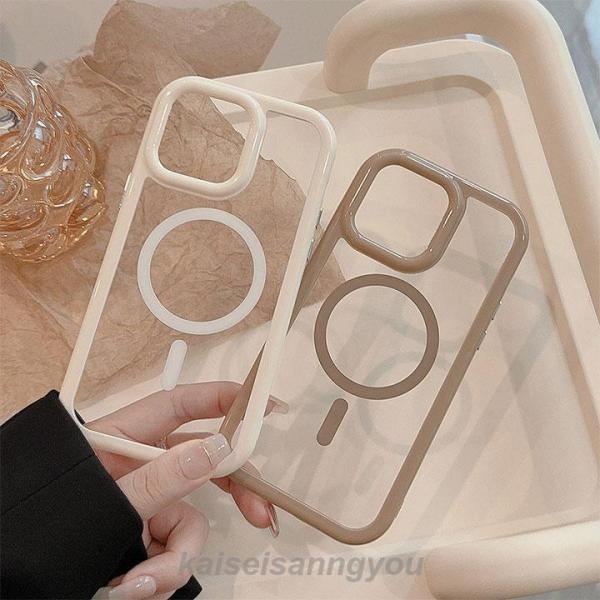 フチ高設計で落下対策にもMagSafe対応 iphoneケース おしゃれ iPhone15