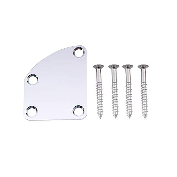 クロム/-/MX0882CR・Color:クロム・パッケージ個数:1・エレキギターに適用 ネックとボディを固定しています・ネジ穴の直径:6.7mm 取り付けネジ穴の間隔:27.5mm 37.4mmと50.7mm・プレートの短辺:35mm 幅...