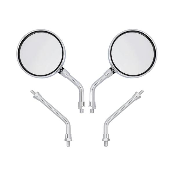 他サイト： DeepaZ2 ショートミラー メッキ ステー2種類 左右セット 正ネジ M10 GS400 GT380 KH400 KH250 Z400FXの商品画像