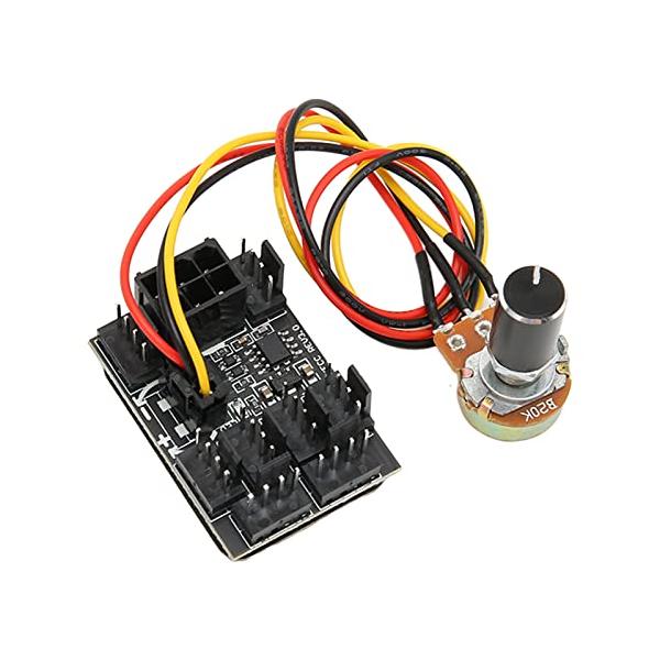 ブラック/-/TOPINe6i4sxcfnr・拡張ファン コネクタ優れた 1 対 8 スプリッター 8 ウェイ 4 ピンおよび 3 ピン PWM ファン電源拡張ハブ。PC ケース内のマザーボード冷却ファンに優れた電源ソリューションを提供しま...